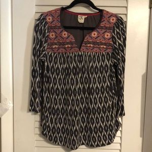 One September Boho embroidered top
